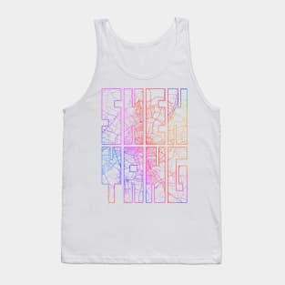 Shenyang, China City Map Typography - Colorful Tank Top